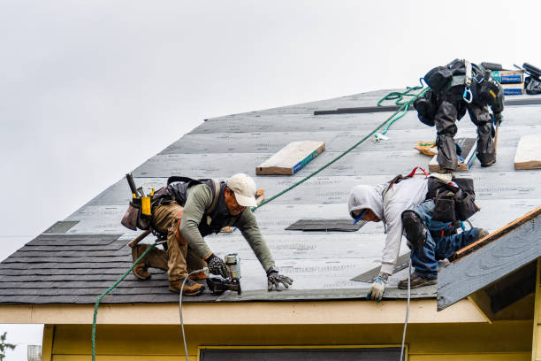 Professional Roof Installation technician working in Spragueville, IA